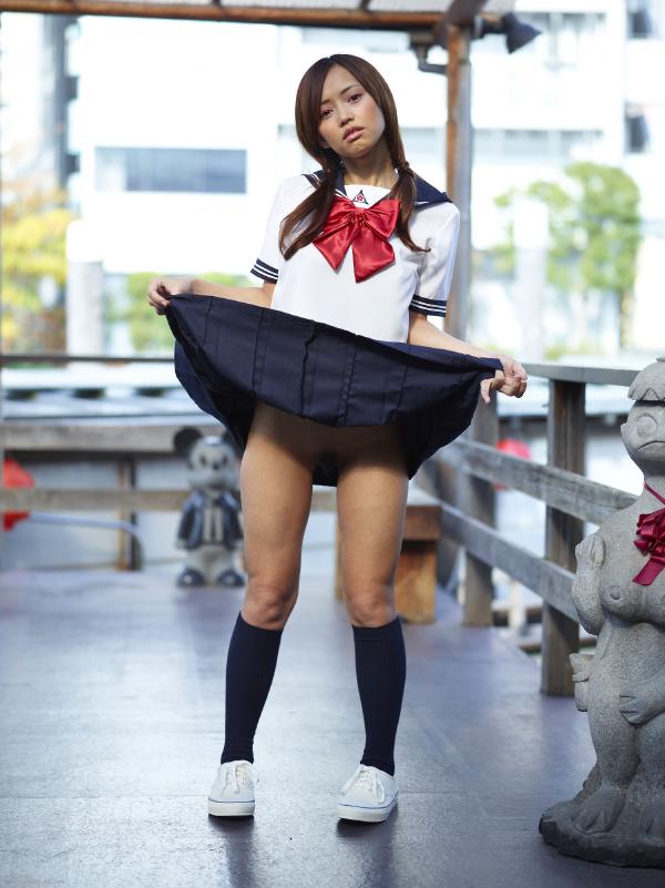 Mayuko Japanese school uniform #59